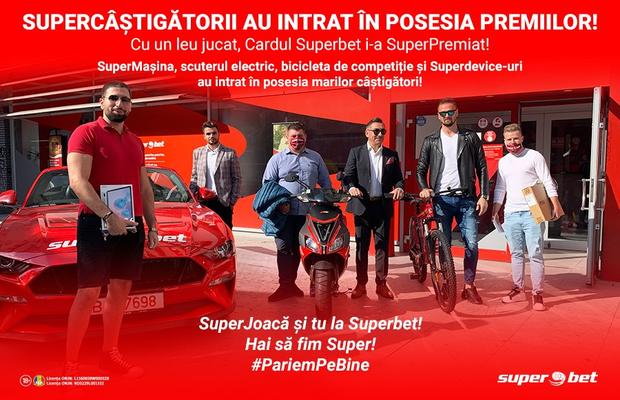 SuperCâștigătorii și-au ridicat premiile în direct! Cu un leu pariat, Cardul Superbet i-a SuperPremiat!
