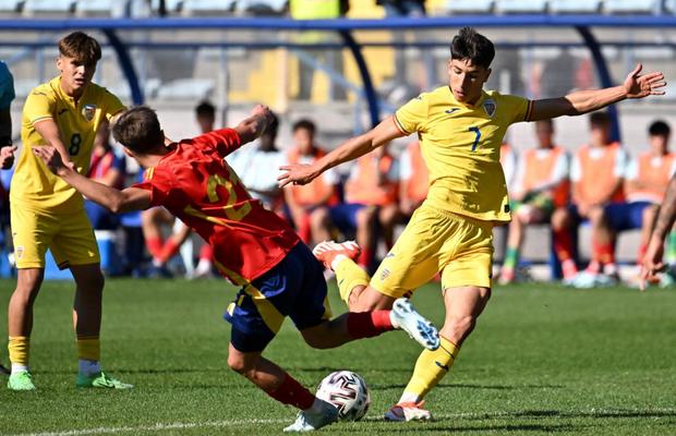 După victoria cu Germania, România U19 a scos un rezultat mare și cu Spania