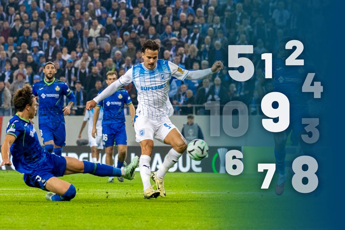 Note GSP de la 5 la 8 în Universitatea Craiova - Getafe 1-1
