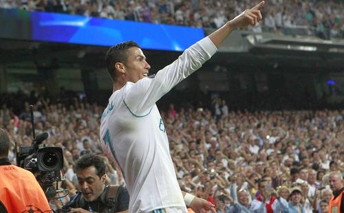 Cristiano Ronaldo, după un gol marcat în Liga Campionilor // foto: Imago Images