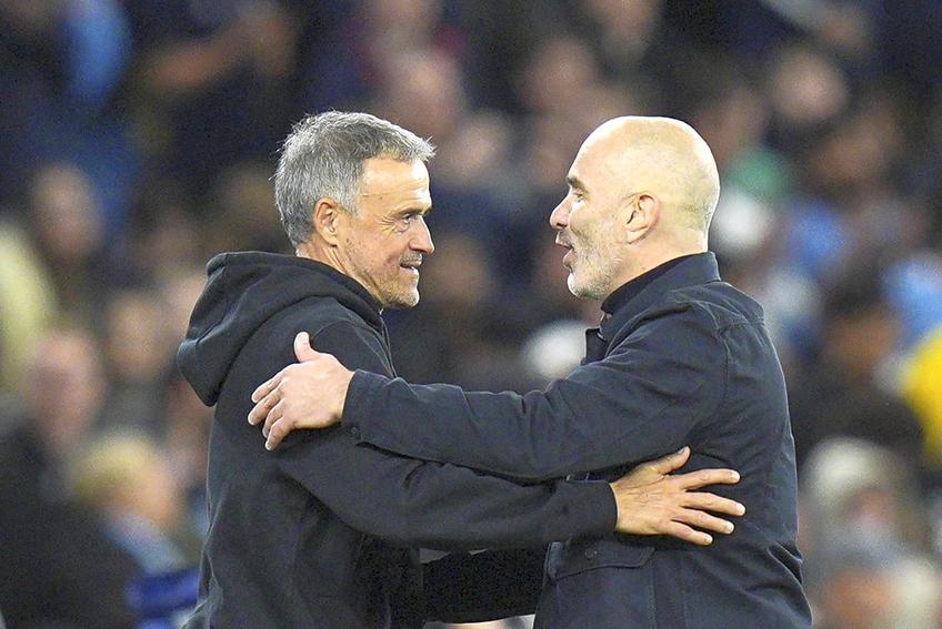 Luis Enrique și Enzo Maresca, după Manchester City - PSG 2-4 / FOTO: Imago Images