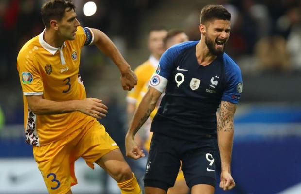 Franţa - Moldova 2-1 // Moldovenii contestă arbitrajul: „A fost fault la Olivier Giroud la golul egalizator!" + Vadim Rață, un fotbalist din Liga 1, i-a dat gol campioanei mondiale!