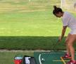 Simona Halep, în 2018, la golf alături de Florin Segărceanu