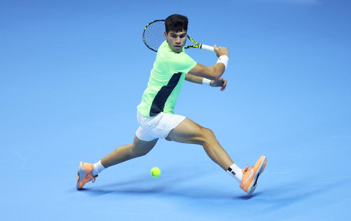 Cele mai spectaculoase imagini din duelul Alcaraz - Rublev, Turneul Campionilor 2023