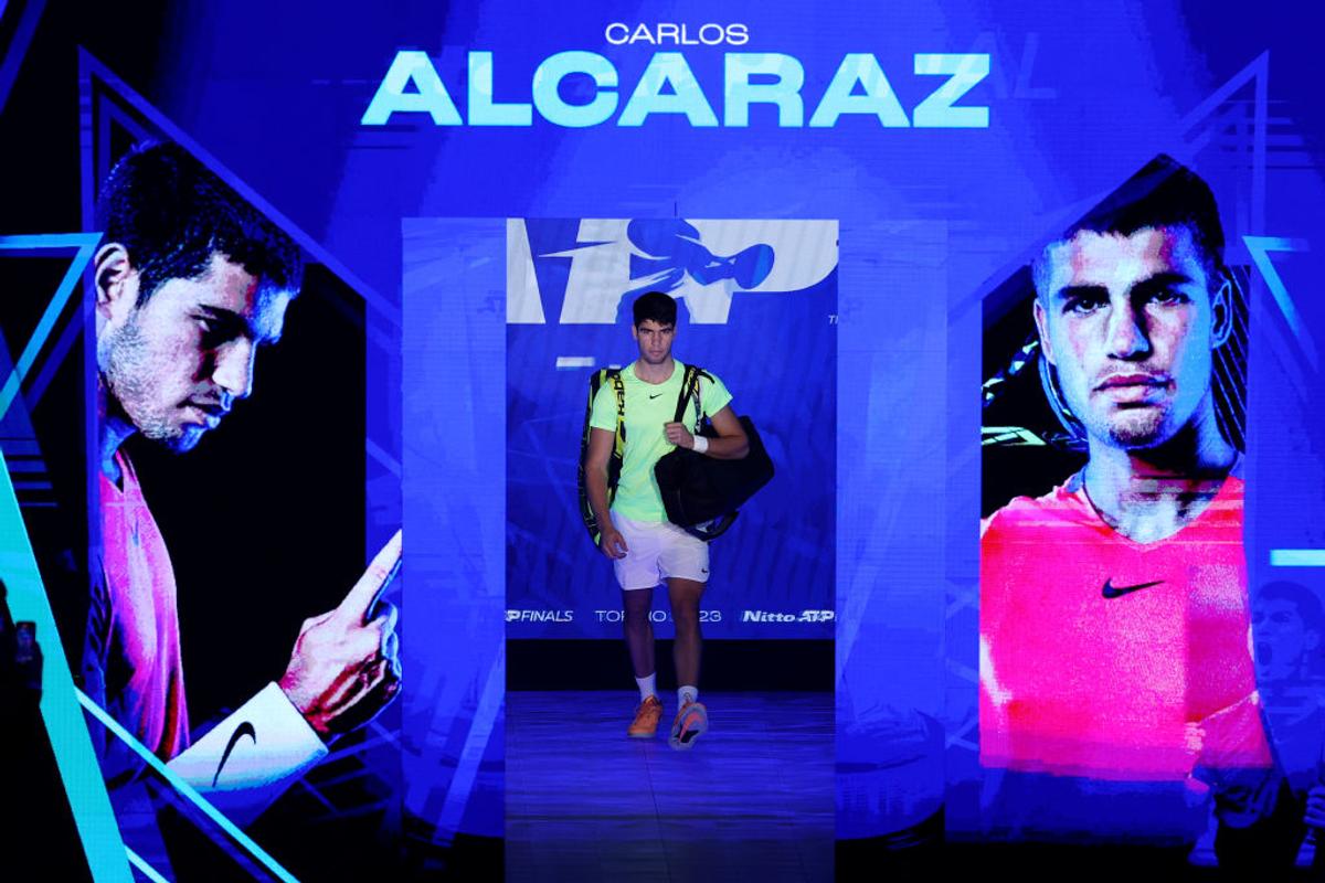 Cele mai spectaculoase imagini din duelul Alcaraz - Rublev, Turneul Campionilor 2023