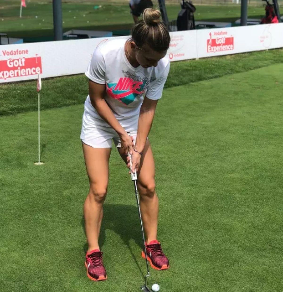 Simona Halep a lăsat racheta de tenis pentru crosa de golf
