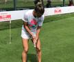 Simona Halep, în 2018, la golf alături de Florin Segărceanu