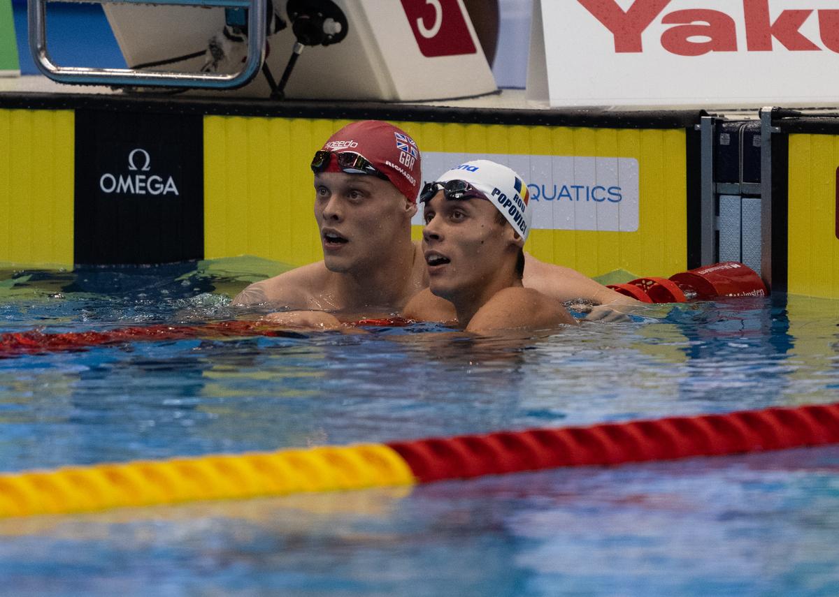 Britanicul Matt Richards, campion mondial la Fukuoka, așteaptă cu nerăbdare Campionatele Europene de la Otopeni și reîntâlnirea cu David Popovici