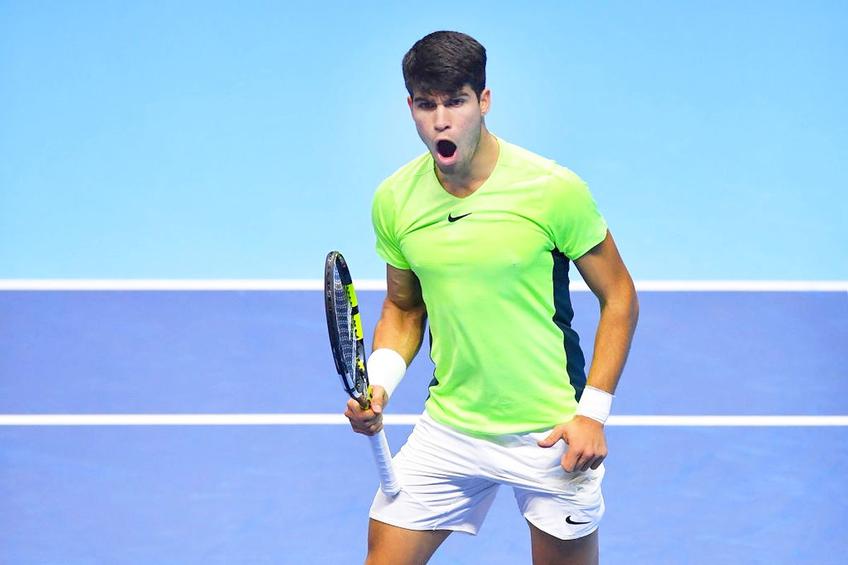 Carlos Alcaraz (20 de ani, 2 ATP) l-a învins pe Andrey Rublev (26 de ani, 5 ATP), scor 7-5, 6-2, în runda secundă a „Grupei Roșii” de la Turneul Campionilor.