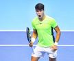 Carlos Alcaraz (20 de ani, 2 ATP) l-a învins pe Andrey Rublev (26 de ani, 5 ATP), scor 7-5, 6-2, în runda secundă a „Grupei Roșii” de la Turneul Campionilor.