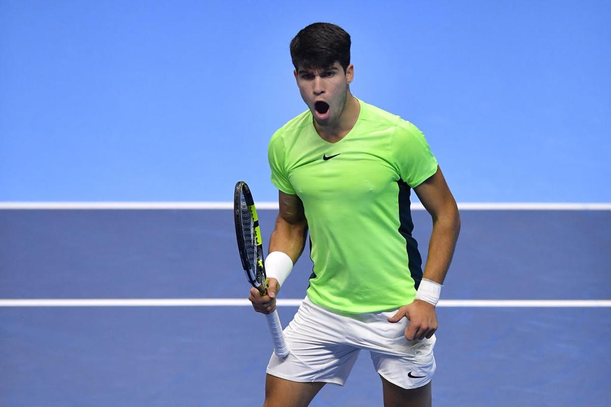 Cele mai spectaculoase imagini din duelul Alcaraz - Rublev, Turneul Campionilor 2023