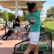 Simona Halep, pe terenul de golf / Sursă foto: Instagram