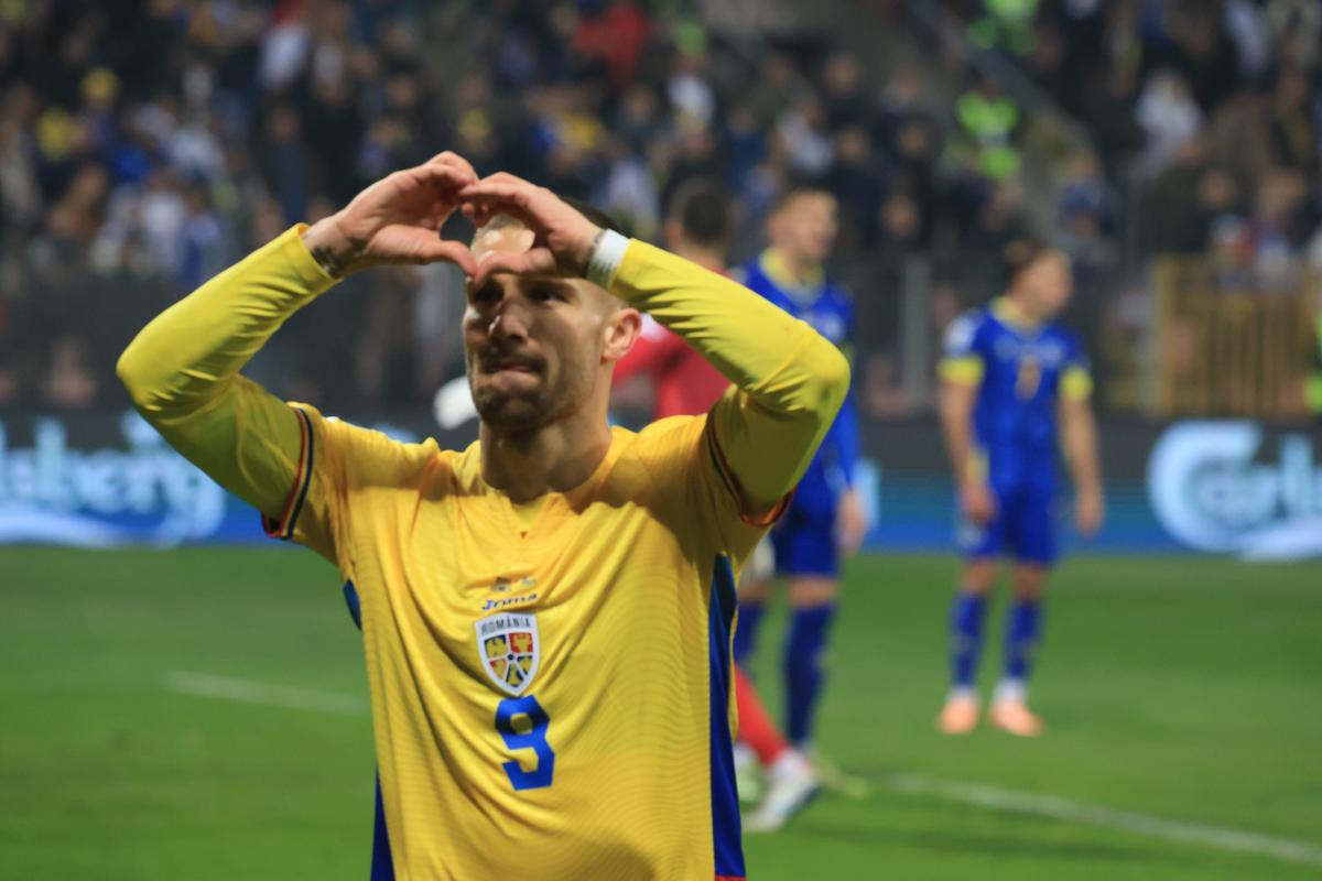 Gol fabulos marcat de România » Bîrligea i-a „curentat” pe bosniaci și a sărbătorit în stilul „Radu Petrescu”