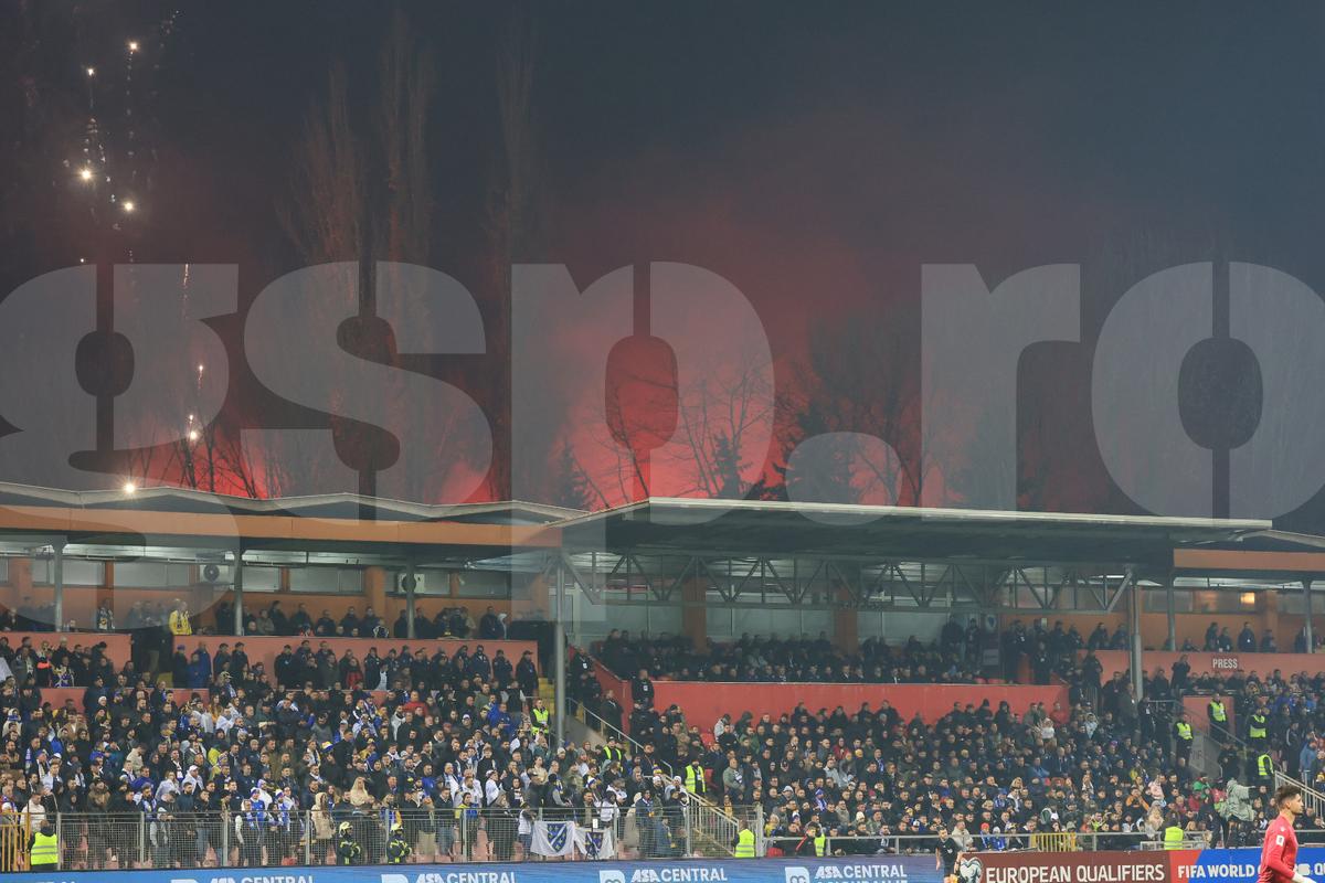 Imagini revoltătoare afișate de bosniaci la meciul cu România