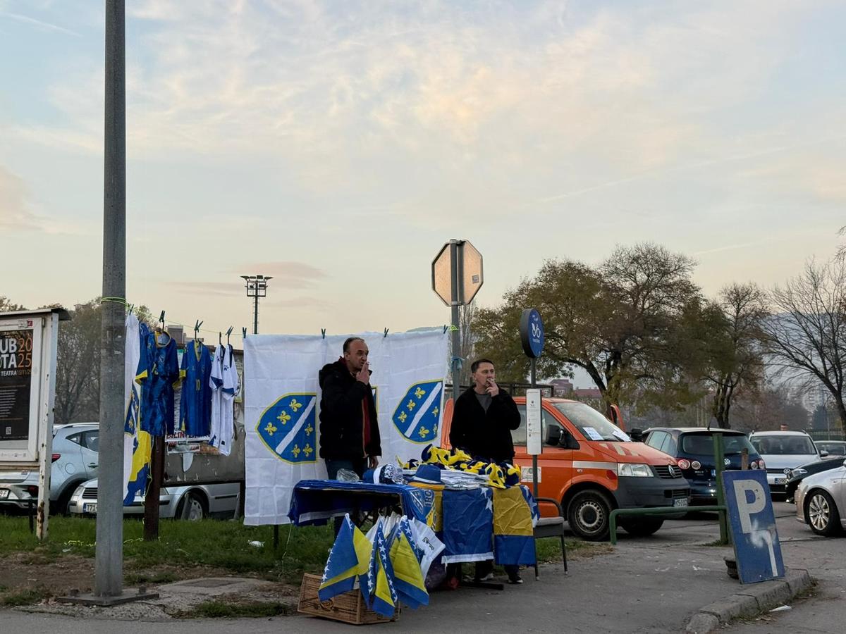 Imagini dinaintea meciului Bosnia - România