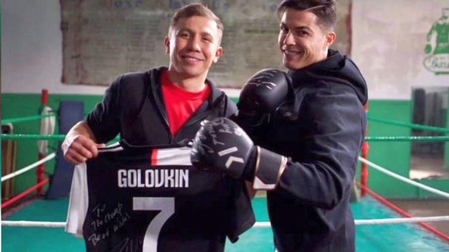 Ronaldo, alături de Golovkin. Sursă foto: Marca Cristiano Ronaldo surprinde în ultimul documentar: „Prefer un meci de box sau UFC în detrimentul unuia de fotbal” + dezvăluiri emoționante din copilărie