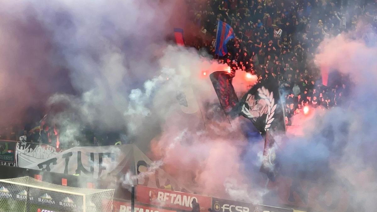 „Praf de pușcă” în peluze, la FCSB - Rapid » Roș-albaștrii și-au continuat războiul cu Gigi Becali