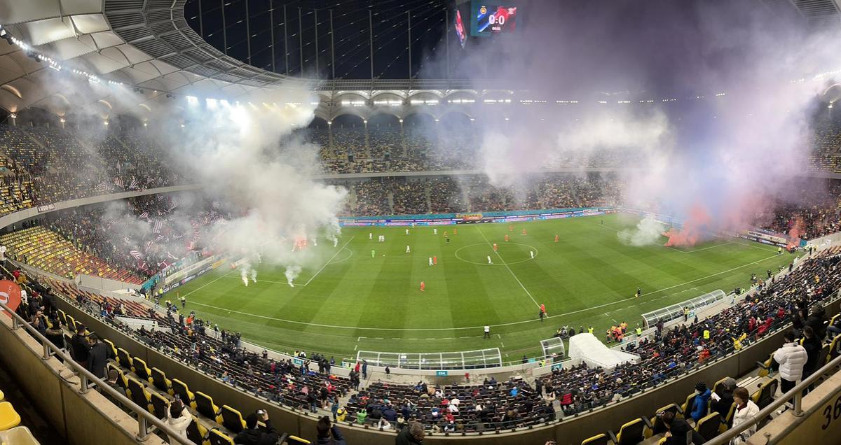 „Praf de pușcă” în peluze, la FCSB - Rapid » Roș-albaștrii și-au continuat războiul cu Gigi Becali