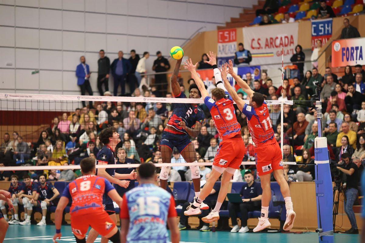 Arcada Galați, prima victorie în grupele Ligii Campionilor » A întors de la 1-2 la seturi!