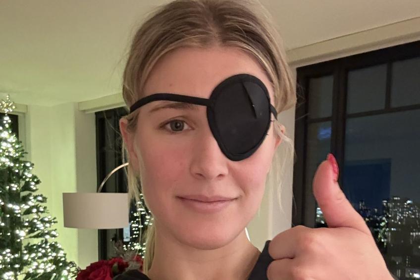 Eugenie Bouchard, bandajată la ochi/Foto: X (Eugenie Bouchard)