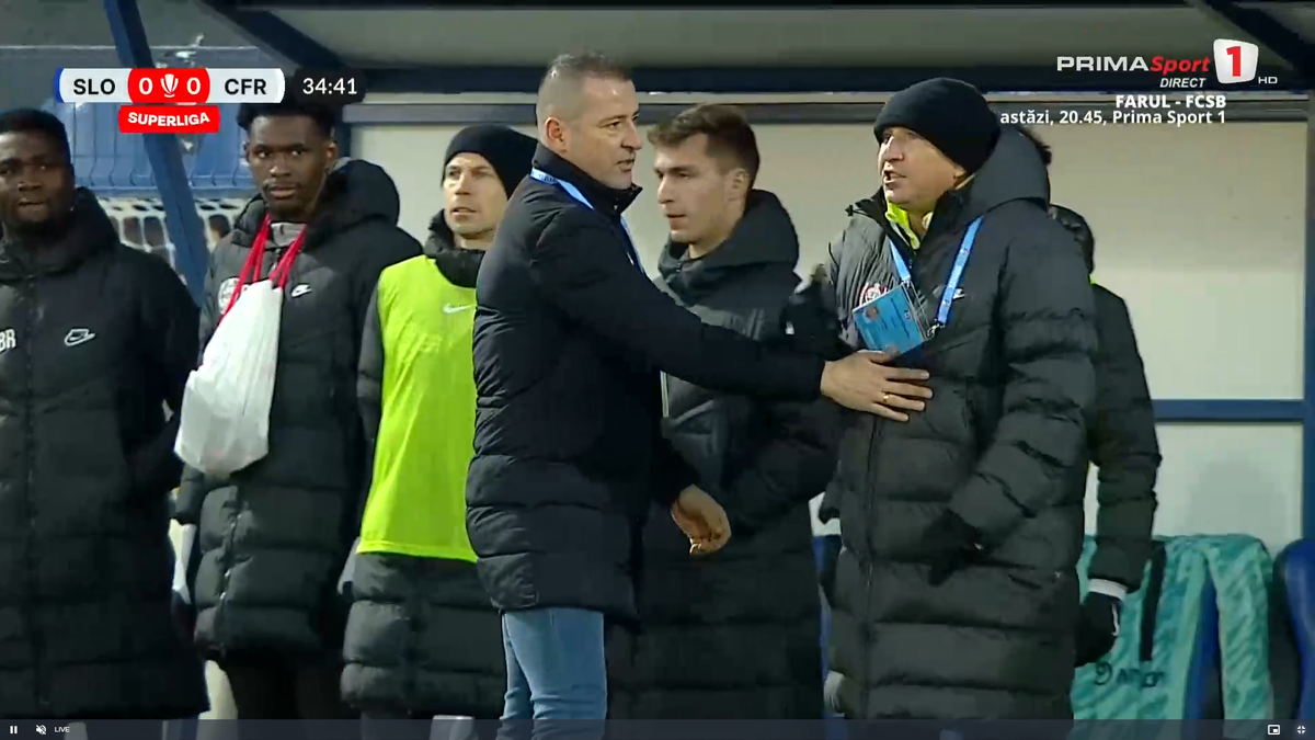 Dan Petrescu, criză de nervi în timpul meciului Unirea Slobozia - CFR Cluj