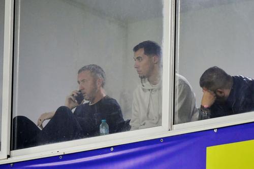 Andre Duarte și Mihai Stoica, la meciul Unirea Slobozia - FCSB