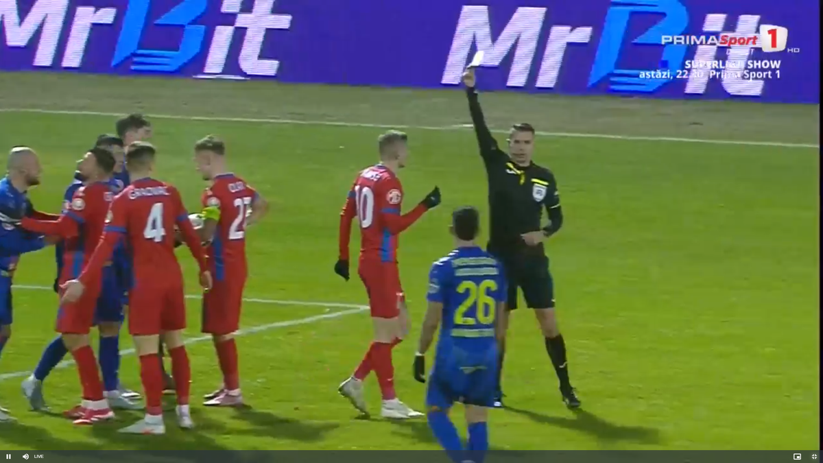 Florin Tănase, cartonaș galben pentru proteste în Slobozia - FCSB