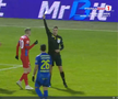Florin Tănase, cartonaș galben pentru proteste în Slobozia - FCSB // FOTO: captură Prima Sport