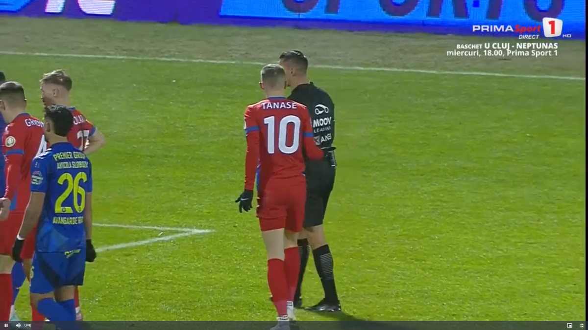 Florin Tănase, cartonaș galben pentru proteste în Slobozia - FCSB