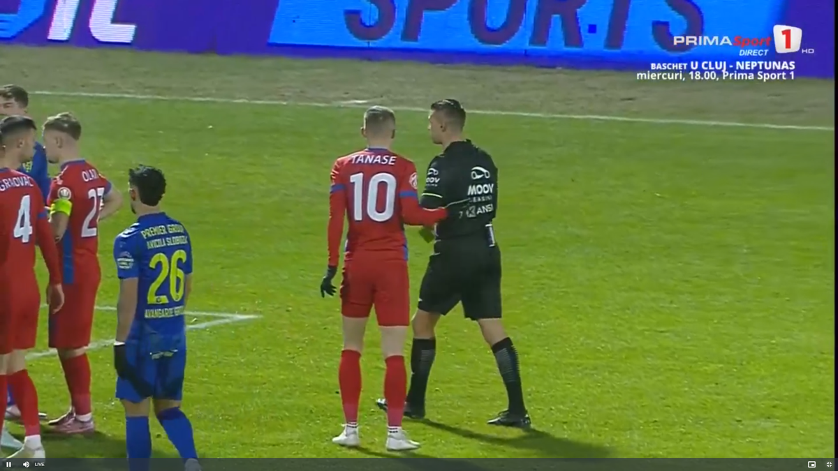 Florin Tănase, cartonaș galben pentru proteste în Slobozia - FCSB