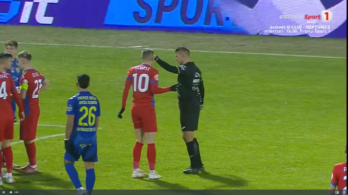 Florin Tănase, cartonaș galben pentru proteste în Slobozia - FCSB