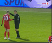 Florin Tănase, cartonaș galben pentru proteste în Slobozia - FCSB // FOTO: captură Prima Sport