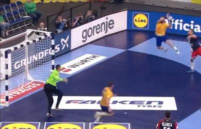 „Aeriană” senzațională reușită de Ionuț Nistor în România - Croația » Cel mai frumos gol al „tricolorilor” la CE de handbal masculin