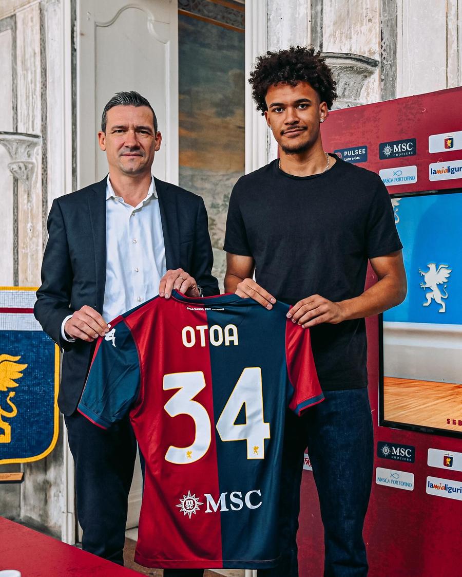 Sebastian Otoa / foto: Facebook Primul transfer din „era Șucu” la Genoa » Jucătorul a fost prezentat oficial