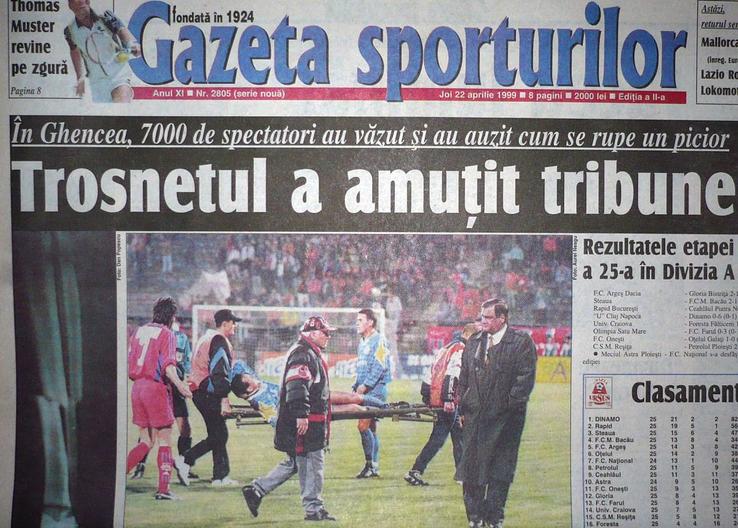 Ce scria Gazeta Sporturilor după accidentarea horror a lui Ardeleanu