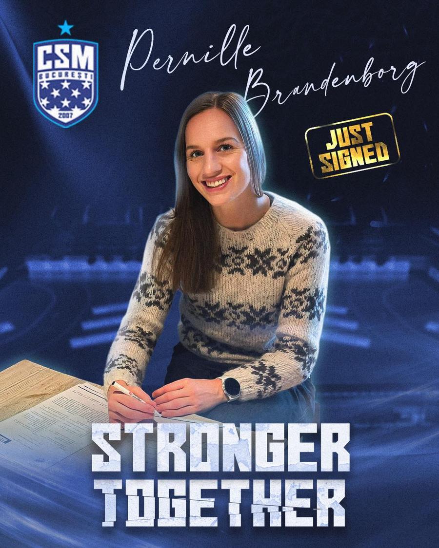 Pernille Brandenborg a semnat cu CSM București // foto: Facebook Pernille Brandenborg a semnat cu CSM București: „Unul dintre cei mai buni pivoți de la Mondial”