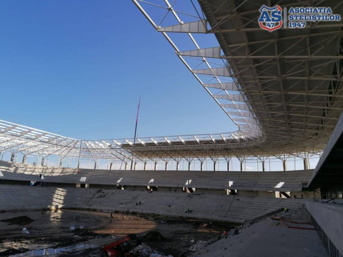 STEAUA // VIDEO + FOTO Lucrările înaintează rapid la arena din Ghencea! Se pregătește montarea gazonului