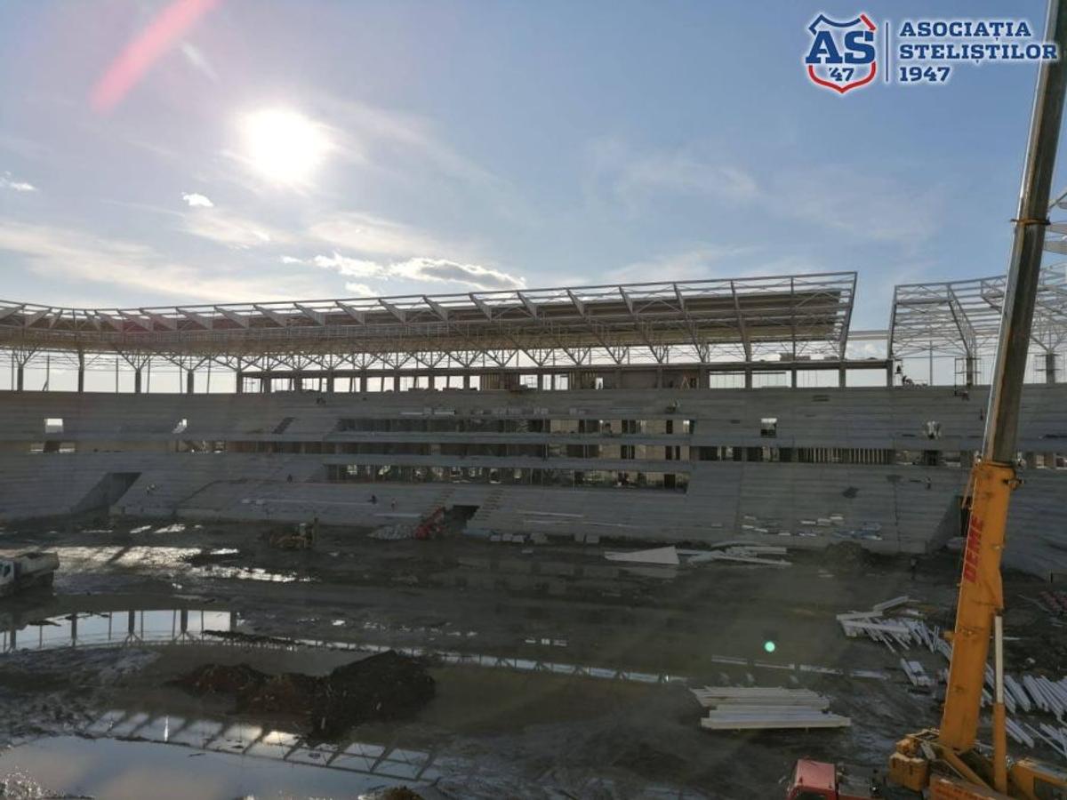 STEAUA // VIDEO + FOTO Lucrările înaintează rapid la arena din Ghencea! Se pregătește montarea gazonului