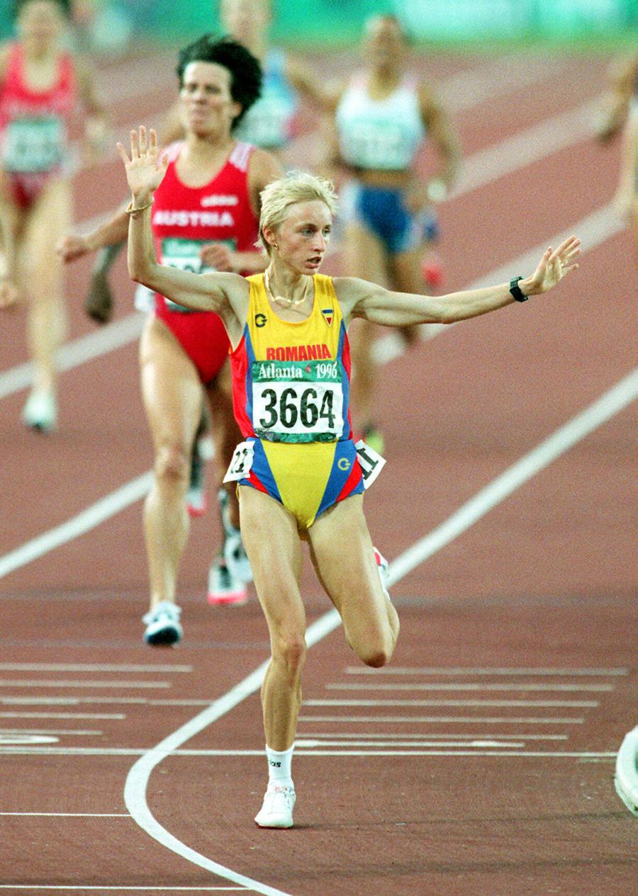 Gabriela Szabo în 1996 la Jocurile Olimpice de la Atlanta FOTO Imago SPECIAL GSP. Lucruri neștiute despre Octavian Bellu » Cum îl descrie Gabi Szabo: „Și acum, dacă ne întâlnim pe stradă, tot așa o să îl privesc”