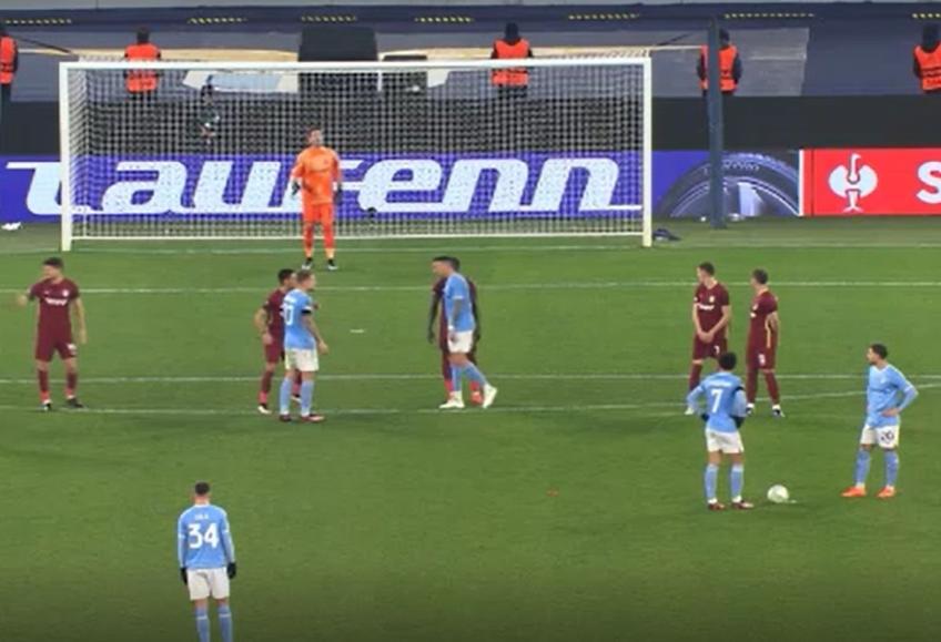 CFR Cluj, gol primit din fază fixă contra lui Lazio / FOTO: Capturi @Pro Arena