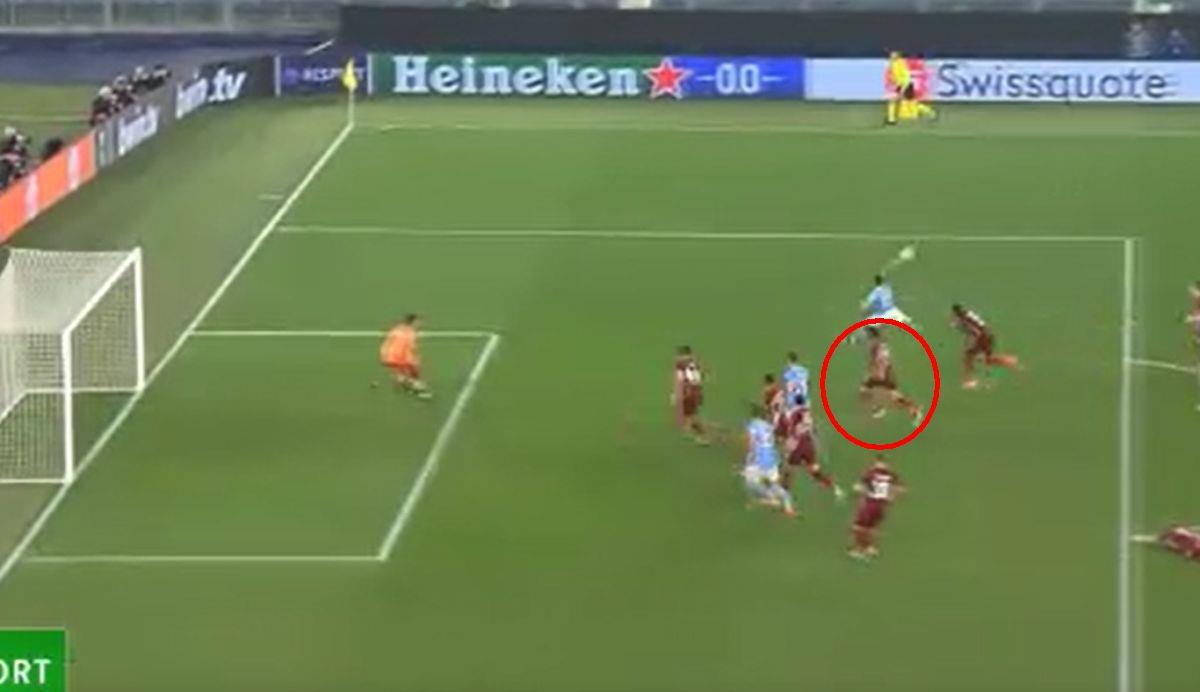 CFR Cluj, gol primit din fază fixă contra lui Lazio / FOTO: Capturi @Pro Arena