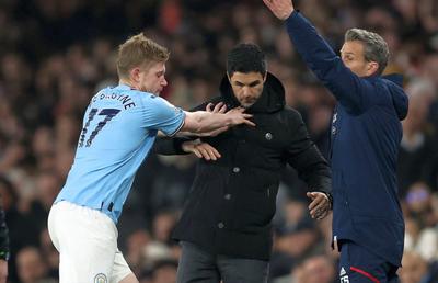 Incident la derby-ul Arsenal - Manchester City, cu Kevin De Bruyne în prim-plan » „Tunarii” nu l-au iertat