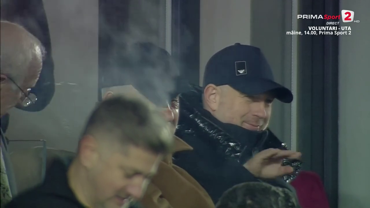 FOTO Edi Iordănescu după golul lui Albion Rrahmani în Rapid - Hermannstadt