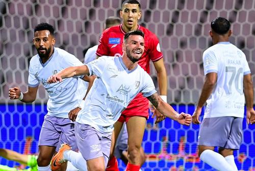 Andrei Cordea a înscris golul egalării în Al Wehda - Al Tai // sursă foto: Twitter @ SPL_EN