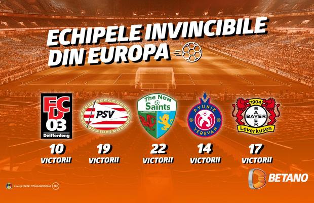 INFOGRAFIC: Echipele invincibile din Europa