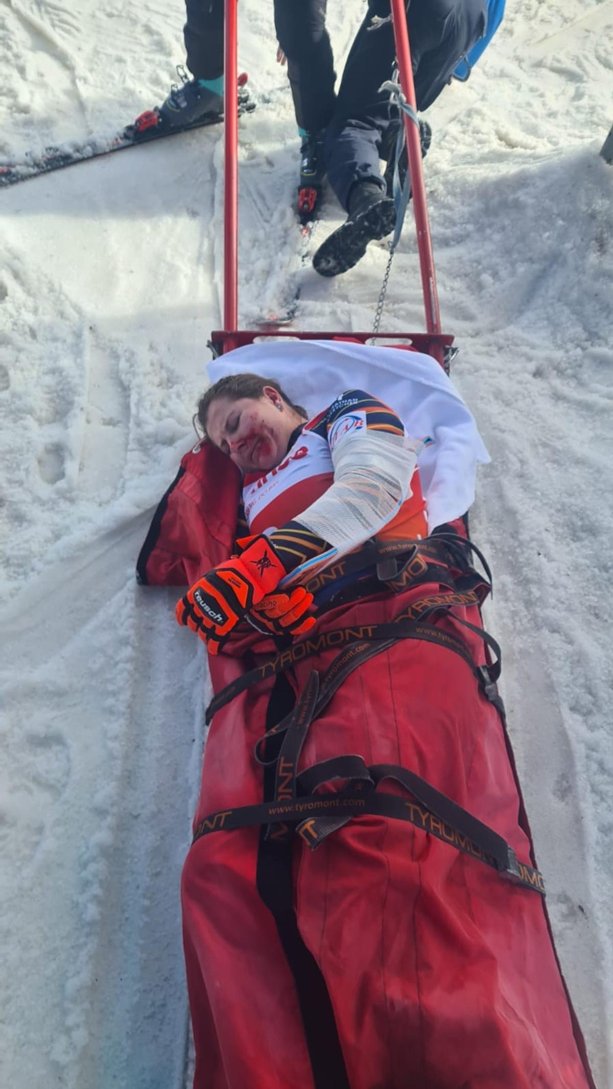 Ania Monica Caill s-a accidentat în timpul unui antrenament