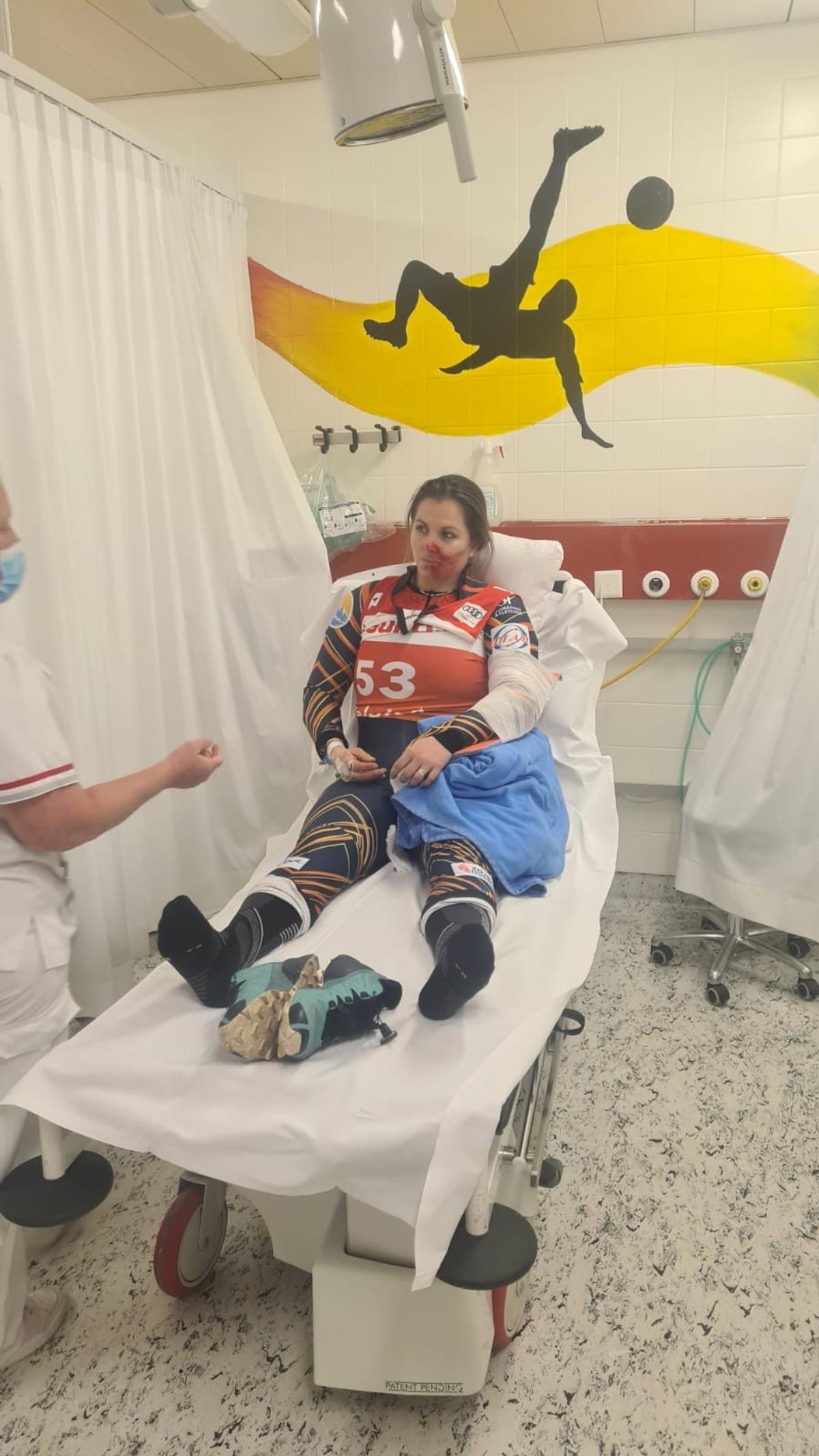 Ania Monica Caill s-a accidentat în timpul unui antrenament