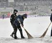 Imagini cu zăpada de la Buzău, înaintea meciului Gloria - FCSB