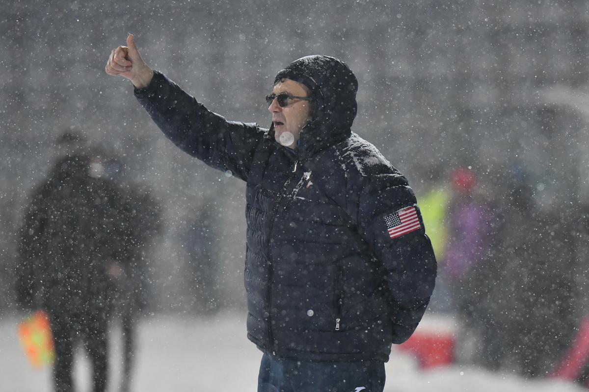 Gloria Buzău - FCSB, disputat pe ninsoare, foto: Cristi Preda / GSP // 16.02.2025