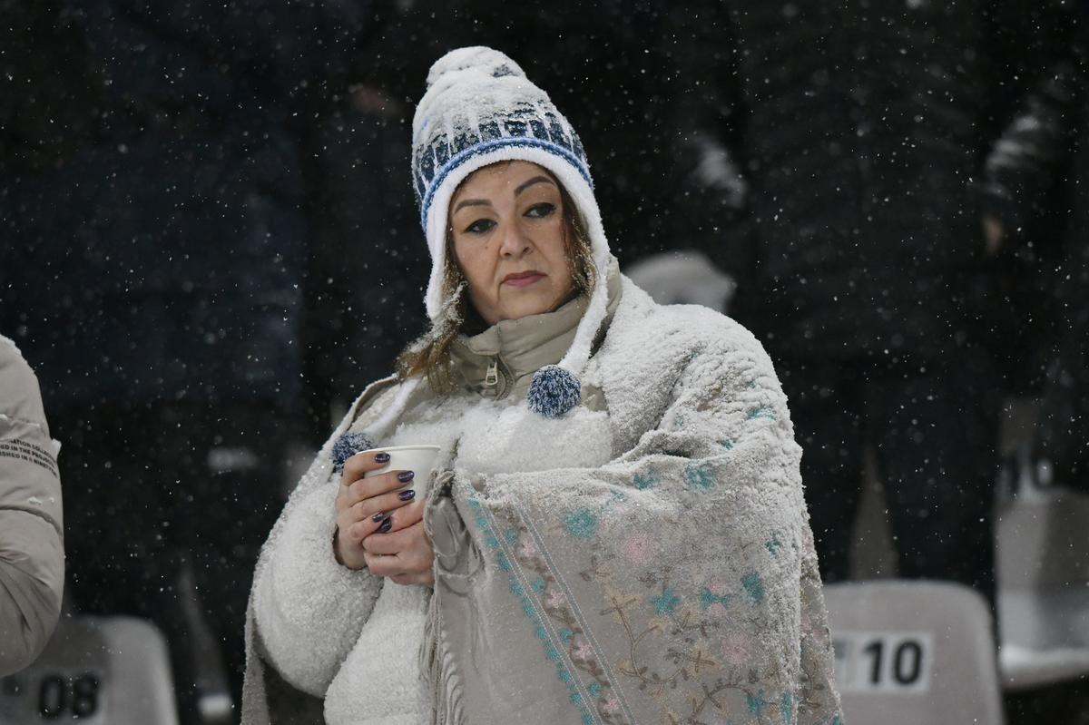 Gloria Buzău - FCSB, disputat pe ninsoare, foto: Cristi Preda / GSP // 16.02.2025